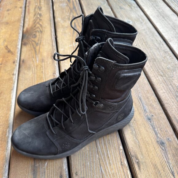 TIMBERLAND LMT RELEASE BLACK FLYROAM TACTICAL LACE UP LEATHER BOOT - MENS 11 - Picture 5 of 11
